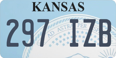 KS license plate 297IZB