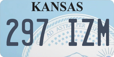 KS license plate 297IZM