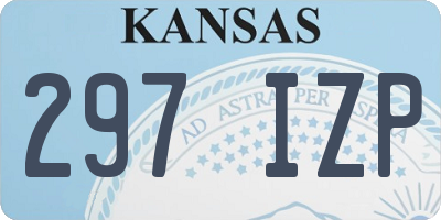 KS license plate 297IZP