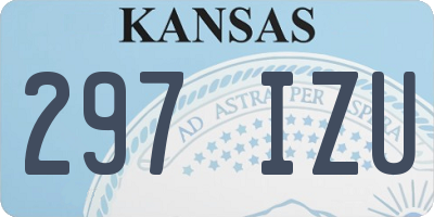 KS license plate 297IZU