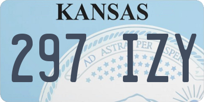KS license plate 297IZY