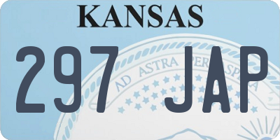 KS license plate 297JAP