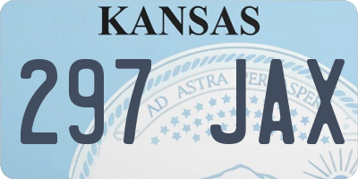 KS license plate 297JAX