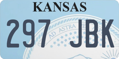 KS license plate 297JBK