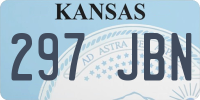 KS license plate 297JBN