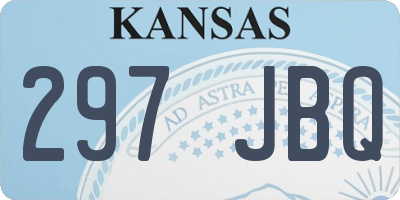 KS license plate 297JBQ