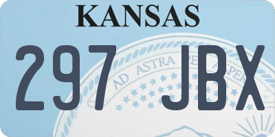KS license plate 297JBX