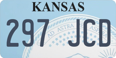 KS license plate 297JCD