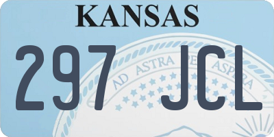 KS license plate 297JCL