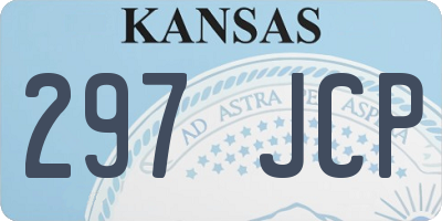 KS license plate 297JCP