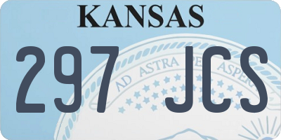 KS license plate 297JCS