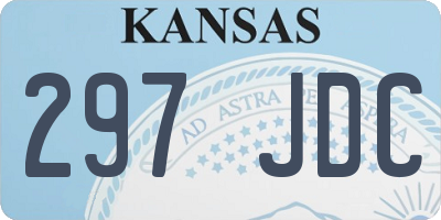 KS license plate 297JDC