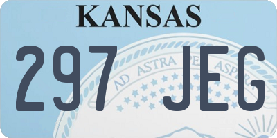 KS license plate 297JEG