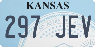 KS license plate 297JEV