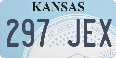 KS license plate 297JEX