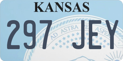 KS license plate 297JEY