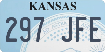 KS license plate 297JFE