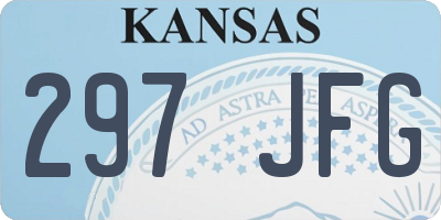 KS license plate 297JFG