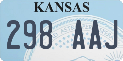 KS license plate 298AAJ