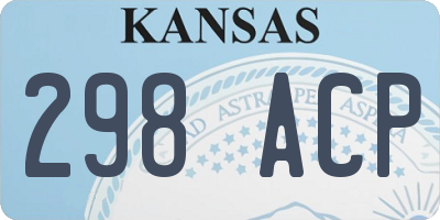 KS license plate 298ACP