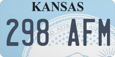 KS license plate 298AFM
