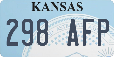 KS license plate 298AFP