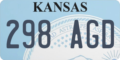 KS license plate 298AGD