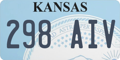 KS license plate 298AIV