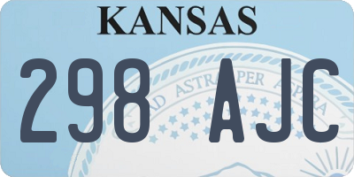 KS license plate 298AJC