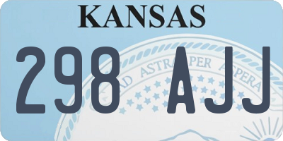 KS license plate 298AJJ