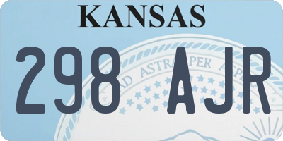 KS license plate 298AJR