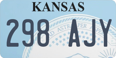 KS license plate 298AJY
