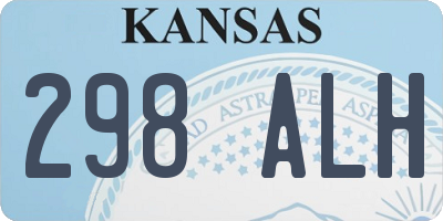 KS license plate 298ALH