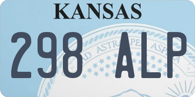 KS license plate 298ALP
