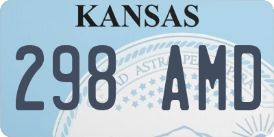 KS license plate 298AMD