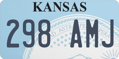 KS license plate 298AMJ