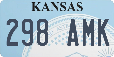 KS license plate 298AMK