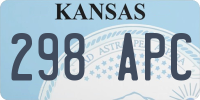 KS license plate 298APC