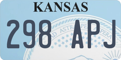 KS license plate 298APJ