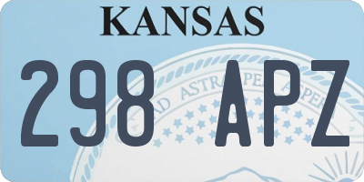 KS license plate 298APZ