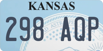 KS license plate 298AQP