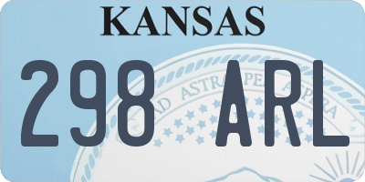 KS license plate 298ARL