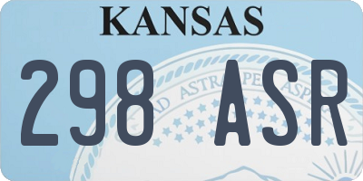 KS license plate 298ASR