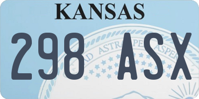 KS license plate 298ASX