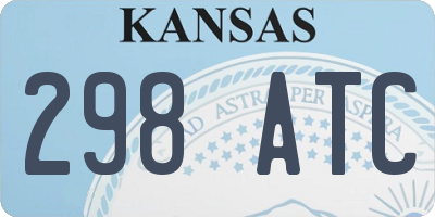 KS license plate 298ATC