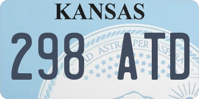 KS license plate 298ATD