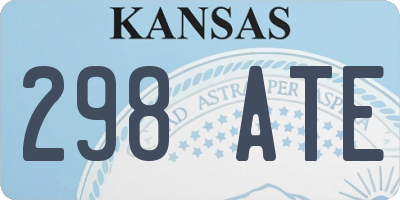 KS license plate 298ATE