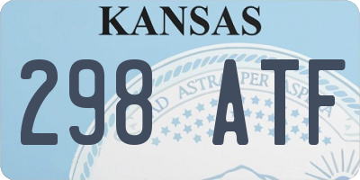 KS license plate 298ATF