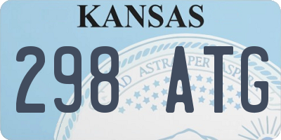 KS license plate 298ATG