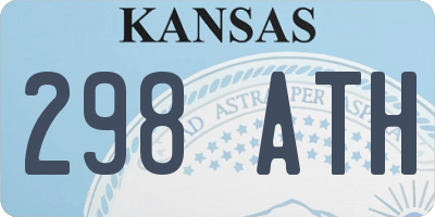 KS license plate 298ATH